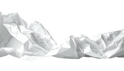 Obraz premium Crumpled white paper isolated against a stark black background