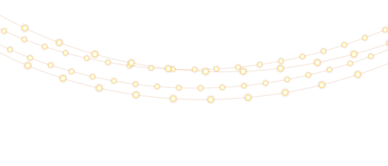Png christmas lights on a transparent background. Christmas light PNG. Set of Christmas glowing garlands. For advertising invitations, web banners, postcards. Vector. Christmas decoration, LED lam