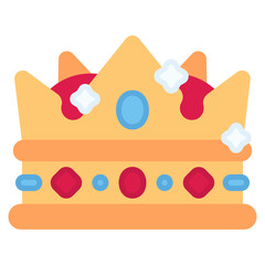 Princess Crown with sparkle vector icon. Jewelry icon flat style. perfect use for logo, presentation, website, and more. modern icon design color style
