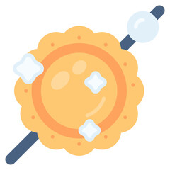 Brooch with sparkle vector icon. Jewelry icon flat style. perfect use for logo, presentation, website, and more. modern icon design color style