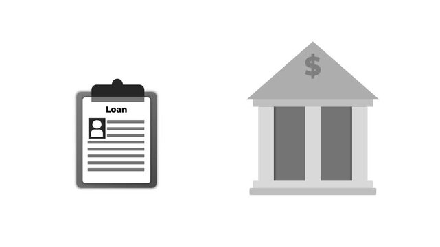 Bank Loan Application Approval Process: Financial Credit and Money Transaction Concept