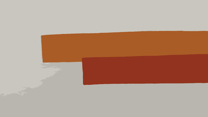 Two rectangular shapes in shades of brown overlapping on a light gray surface background view
