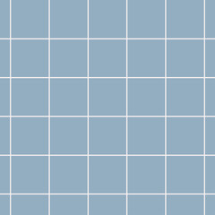 Groovy minimal blue square grid background with soft pastel tone. Retro geometric composition in mid-century modern style.