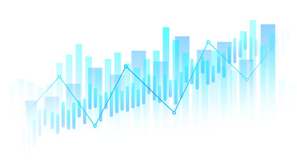 Transparent PNG financial growth chart showing stock market trading analytics and business investment trends