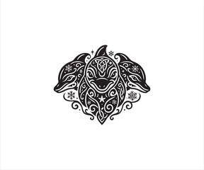 Ornamental Elephant Mandala Tattoo Vector