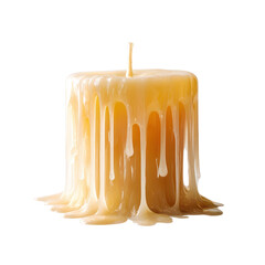 A dripping wax candle
