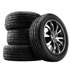 Stacked car tires