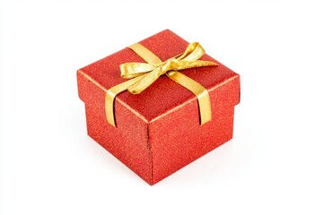 Obraz premium gift box on white background, present on white background, gift isolated on white, gift box isolated, wrapped gift on white, present box isolated on white