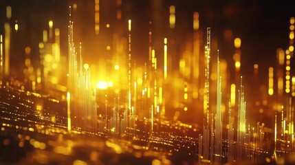 Gold trade chart stock analysis on growth financial business money market 3d background with profit investment exchange graph data concept