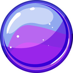 Abstract Orb with Swirling Purple and Blue Hues on a Transparent Background