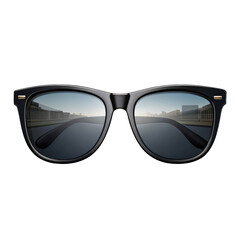 3d stylish sunglasses with reflective lenses isolated on transparent background