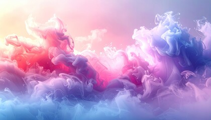 Abstract Cloud Smoke A Mesmerizing Blend of Pink, Purple, and Blue Hues for Artistic Designs