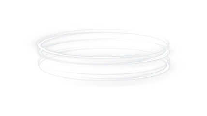 Transparent circular PNG overlay with three overlapping rings, showcasing a modern design element for creative projects, enhancing visual storytelling and artistic expression