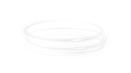 Abstract white PNG overlay featuring smooth, flowing circular lines, creating a sense of motion and depth, ideal for graphic design projects and creative compositions