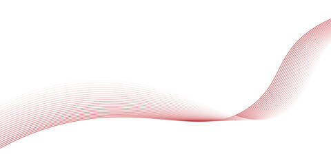Fototapeta premium Abstract red wave line background with elegant flowing curves, dynamic wavy shapes, and modern vibrant vector design, abstract red, vector illustration