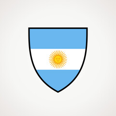 Coat of arms with flag of Argentina