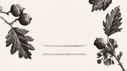 A vintage-style greeting card featuring autumn leaves and acorns, with the text "Hello Autumn" prominently displayed.