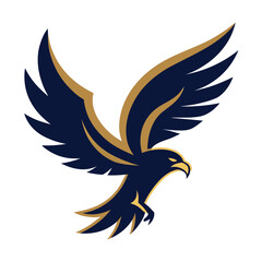 Obraz premium Flying Bird Silhouette in Negative Space Art