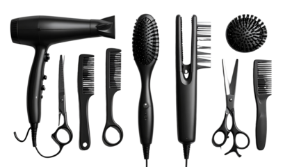 Minimal Hair Styling Tool Kit for Professional Use PNG