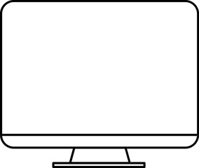 Simple and modern design of a computer monitor. The screen is blank, offering room for various displays