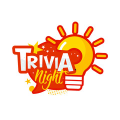 
Trivia Night - sticker, sign, banner - vector illustration