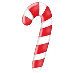 Fototapeta premium christmas candy cane sweet xmas winter isolated on white clipart png transparent illustration