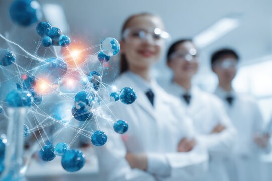 Business professionals collaborating in STEM education initiatives to enhance scientific understanding and innovation