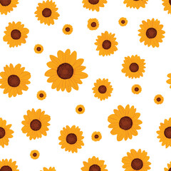 beautiful sunflower watercolor background spring colorful seamless pattern