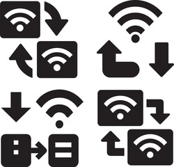Wi-Fi icons with arrows