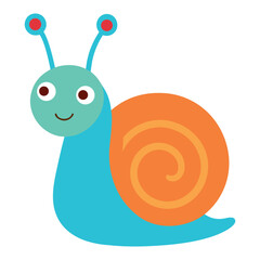 snail, cute, cartoon, shell, slow, small, adorable, colorful, vibrant, nature, garden, creature, bug, insect, illustration, vector,