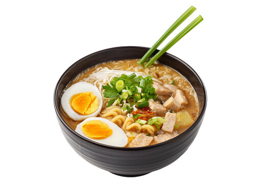 Batchoy ilonggo simple filipino food isolated on transparent or white background