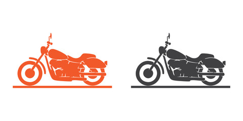 Obraz premium Motorcycle & Bike Types Icons – Sport, Cruiser, Scooter, Classic Vector 