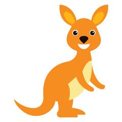 cute kangaroo, cartoon kangaroo, happy kangaroo, smiling animal, australian wildlife,