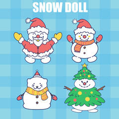 christmas card with snowman