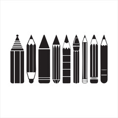 Pencil icon. Set of vector pencil icon.