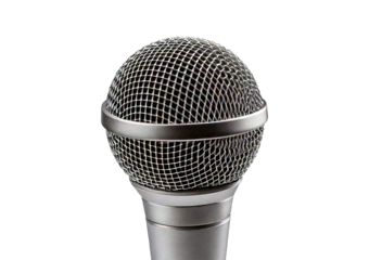 Modern microphone isolated on transparent or white background