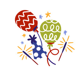 vector illustration of a colorful balloons