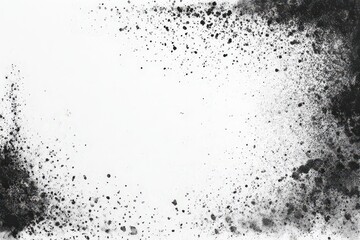 Obraz premium Abstract Black Glitter Against White Background Creating Textured Border Effect