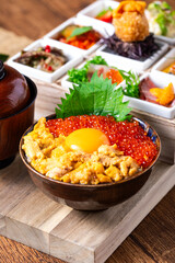 ウニといくら丼の升ランチ