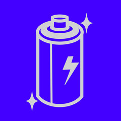 Simple icon vector design of battery 1