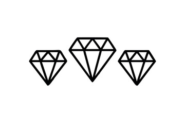 Three diamonds graphic symbol