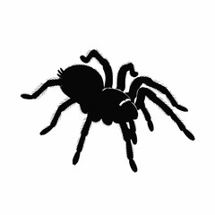 tarantula spider vector silhouette on white background 