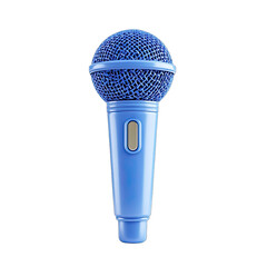 Bright blue microphone, studio quality