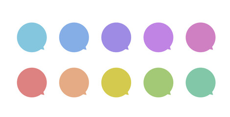 シンプルな丸い吹き出しアイコン