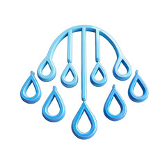 Abstract graphic of stylized water drops