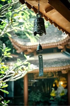 Stillness and Motion: A Lonely Bell Swinging in the Wind