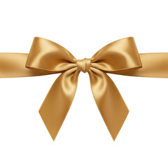Fototapeta premium Elegant golden ribbon bow for festive occasions, adding a touch of luxury and celebration to your designs, perfect for gifts, promotions, and seasonal greetings with timeless appeal