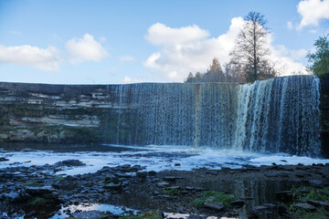 Jagala waterfall in autumn, Estonia