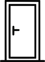 Minimalist Door Outline Icon Entry and Exit Access Symbol