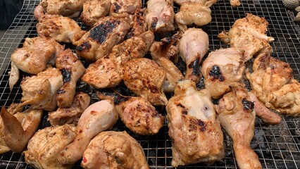 chicken meat on the grill